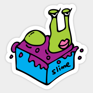 A SLUG TAKING A SLIME BATH (FROM MY BOOK 'HORRID HORATIA' BY CLIFFORD JAMES HAYES) Sticker